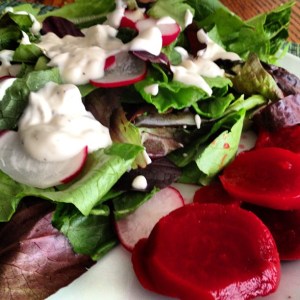 salad with beets