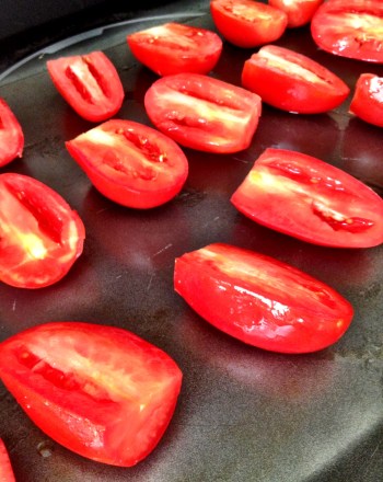 Oven dried roma tomatoes