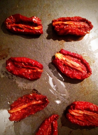 Tomato Sunshine, oven-dried in September