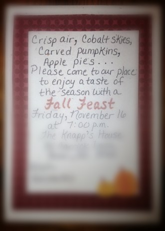 Fall Feast Invitation