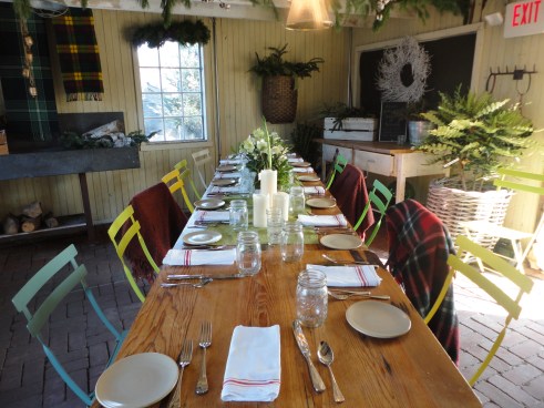 Dining in a shed never looked so rustically elegant