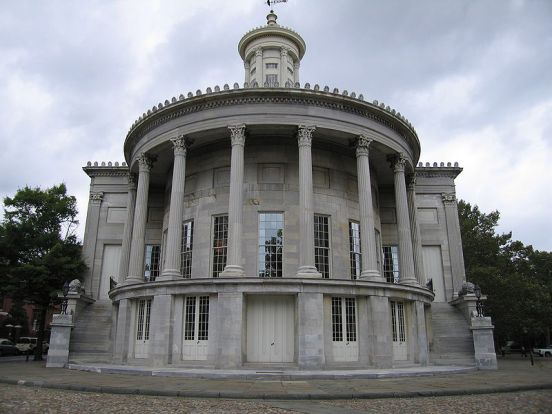 This is my brother's favorite building in Philly - The Merchant's Exchange Building. Built in 1834 in Greek Revival style, it now houses the headquarters of the Independence National Historical Park
