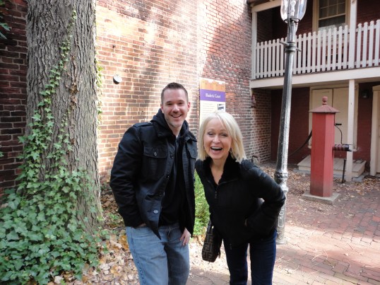 My mom and brother are delighted to visit Elfreth's Alley