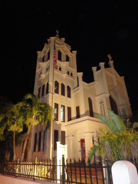 church at night