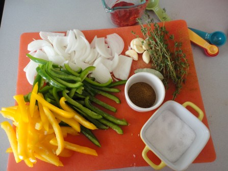 Getting all the ingredients prepped ahead of time really helped this dish come together quickly (besides the 3 hour simmer time)