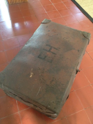 A suitcase with Hemingway's initials