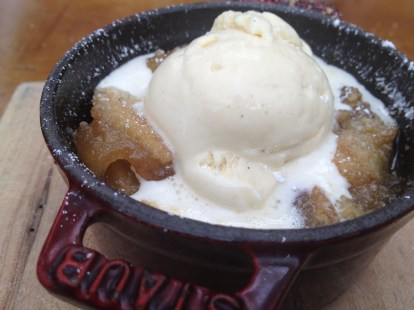 Cobbler with local apples