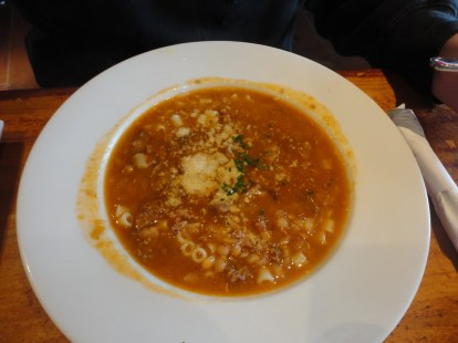 Pasta figioul with sausage and white beans