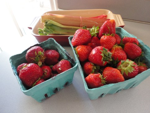 These strawberries are from my CSA and Bayberry Farm (which I bought at the Newark Farmers Market).