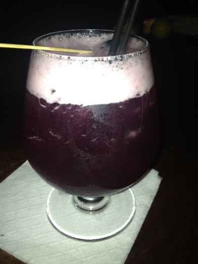 Purple, frothy, tart, and slightly sweet