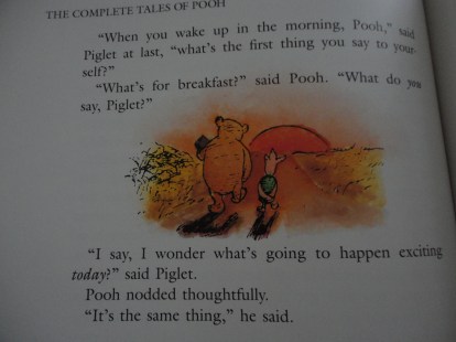 Pooh and Piglet walking happily into the sunset