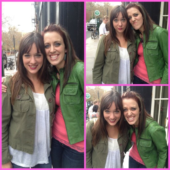 Sleeps and I, giddy after a good meal in Philly